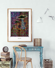Load image into Gallery viewer, mystic psychedelic ufo art poster for home decor