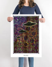 Load image into Gallery viewer, mystic psychedelic ufo art poster for home decor