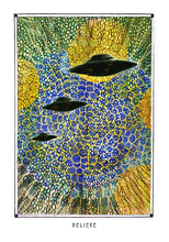 Load image into Gallery viewer, mystic psychedelic ufo art poster for home decor