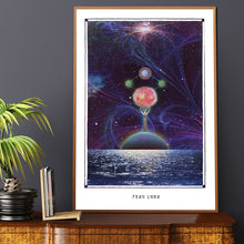Laden Sie das Bild in den Galerie-Viewer, Frau Luna cosmic surreal wall decor