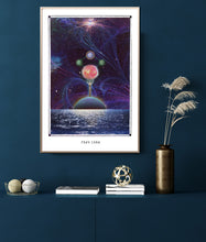 Laden Sie das Bild in den Galerie-Viewer, Frau Luna cosmic surreal wall decor