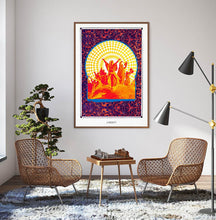 Laden Sie das Bild in den Galerie-Viewer, flower of life psychedelic art poster for boho home decro - coloro mystic