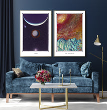 Laden Sie das Bild in den Galerie-Viewer, Surreal Lunar landscape  poster for your House and home office decor.