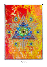 Laden Sie das Bild in den Galerie-Viewer, magical eye pentagram mystical art poster for home decor - coloro mystic