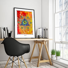 Laden Sie das Bild in den Galerie-Viewer, magical eye pentagram mystical art poster for home decor - coloro mystic