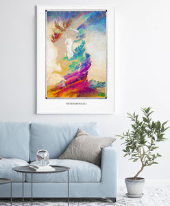 forest woman metamorphoses art poster for boho home decor - coloro mystic
