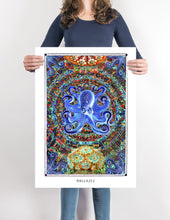 Laden Sie das Bild in den Galerie-Viewer, mystical octopus mandala art poster for boho home decor - coloro mystic