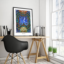 Laden Sie das Bild in den Galerie-Viewer, mystical octopus mandala art poster for boho home decor - coloro mystic