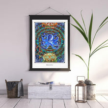 Laden Sie das Bild in den Galerie-Viewer, mystical octopus mandala art poster for boho home decor - coloro mystic