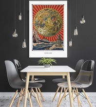 Load image into Gallery viewer, psychedelic moon art poster for boho home decor - coloro mystic