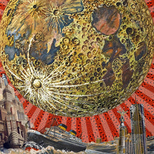 Laden Sie das Bild in den Galerie-Viewer, psychedelic moon art poster for boho home decor - coloro mystic