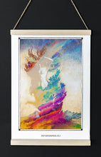 Laden Sie das Bild in den Galerie-Viewer, forest woman metamorphoses art poster for boho home decor - coloro mystic