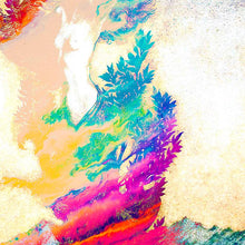 Laden Sie das Bild in den Galerie-Viewer, forest woman metamorphoses art poster for boho home decor - coloro mystic