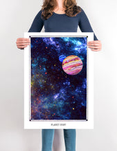 Laden Sie das Bild in den Galerie-Viewer, galaxy space planet ruby art poster for boho home decor - coloro mystic
