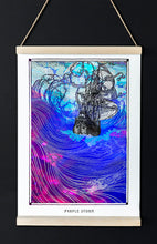 Laden Sie das Bild in den Galerie-Viewer, psychedelic sea ship art poster for boho home decor - coloro mystic