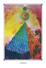 Laden Sie das Bild in den Galerie-Viewer, egyptian pyramid psychedelic art poster for boho home decor - coloro mystic