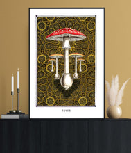 Laden Sie das Bild in den Galerie-Viewer, WAHRHEIT - psychedelisches Kunstplakat Amanita muscaria