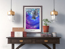 Laden Sie das Bild in den Galerie-Viewer, psychedelic sea ship art poster for boho home decor - coloro mystic