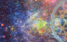 Laden Sie das Bild in den Galerie-Viewer, Cosmic Glow | Panoramic Canvas Print 200×50cm – COLORO MYSTIC