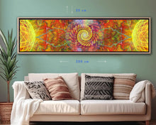 Laden Sie das Bild in den Galerie-Viewer, Sacred Bloom | Panoramic Canvas Print 200×50cm – COLORO MYSTIC