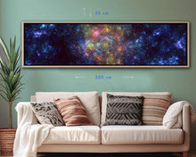 Laden Sie das Bild in den Galerie-Viewer, Cosmic Glow | Panoramic Canvas Print 200×50cm – COLORO MYSTIC
