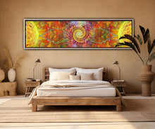 Laden Sie das Bild in den Galerie-Viewer, Sacred Bloom | Panoramic Canvas Print 200×50cm – COLORO MYSTIC