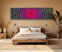 Laden Sie das Bild in den Galerie-Viewer, Purple Lotus | Panoramic Canvas Print 200×50cm – COLORO MYSTIC