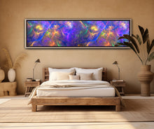 Laden Sie das Bild in den Galerie-Viewer, Quantum Bloom | Panoramic Canvas Print 200×50cm – COLORO MYSTIC