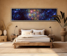 Laden Sie das Bild in den Galerie-Viewer, Cosmic Glow | Panoramic Canvas Print 200×50cm – COLORO MYSTIC