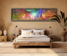 Laden Sie das Bild in den Galerie-Viewer, Celestial Drift | Panoramic Canvas Print 200×50cm – COLORO MYSTIC