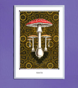 TRUTH- Psychedelic poster Amanita muscaria