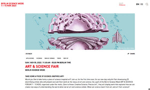 Next Sunday you will find me at : SUN | NOV 05, 2023 | 11.00 AM - 05.00 PM BERLIN TIME ART & SCIENCE FAIR