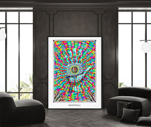 mystic psychedelic Visionary art poster for home decor