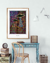 Laden Sie das Bild in den Galerie-Viewer, mystic psychedelic ufo art poster for home decor