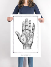 Load image into Gallery viewer, palm reading, visionary art, mytic art poster - coloro mystic