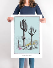 Load image into Gallery viewer, fantasy cactus botany art poster for decor - coloro mystic