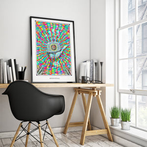 mystic psychedelic Visionary art poster for home decor