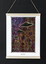 Laden Sie das Bild in den Galerie-Viewer, mystic psychedelic ufo art poster for home decor