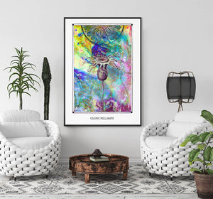 cosmic psychedelic mystic art poster for home decor - coloro mystic