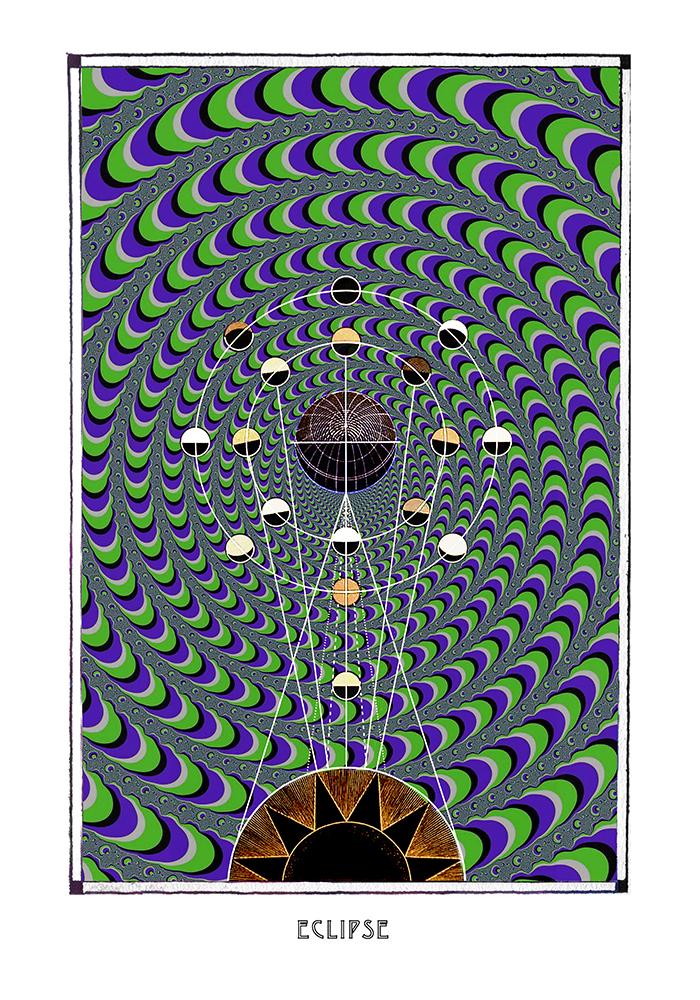 astronomy psychedelic geometry art poster for home decor - coloro mystic