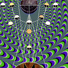 Load image into Gallery viewer, eclipse astronomy psychedelic geometry art poster for home decor - coloro mystic