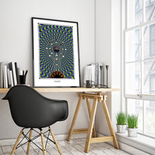 Load image into Gallery viewer, eclipse astronomy psychedelic geometry art poster for home decor - coloro mystic