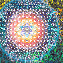 Laden Sie das Bild in den Galerie-Viewer, yantra psychedelic art poster for boho home decor - coloro mystic