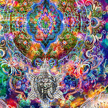 Laden Sie das Bild in den Galerie-Viewer, psychedelic mandala art poster for boho home decor - coloro mystic