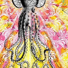 Laden Sie das Bild in den Galerie-Viewer, god squid mystical art poster - coloro mystic