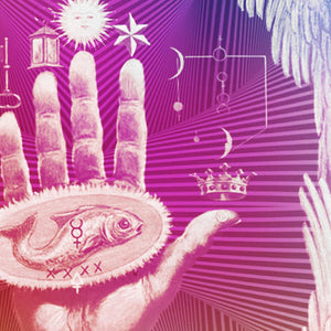 mystical hand  art poster for boho home decor - coloro mystic