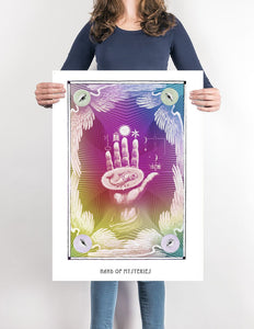 mystical hand  art poster for boho home decor - coloro mystic