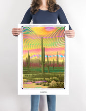 Laden Sie das Bild in den Galerie-Viewer, trippy psychedelic Cactus art poster boho home decor- coloro mystic