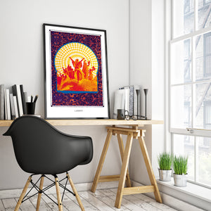 flower of life psychedelic art poster for boho home decro - coloro mystic