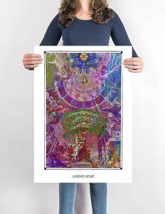 mythological esoteric mystical art poster for boho home decor - coloro mystic